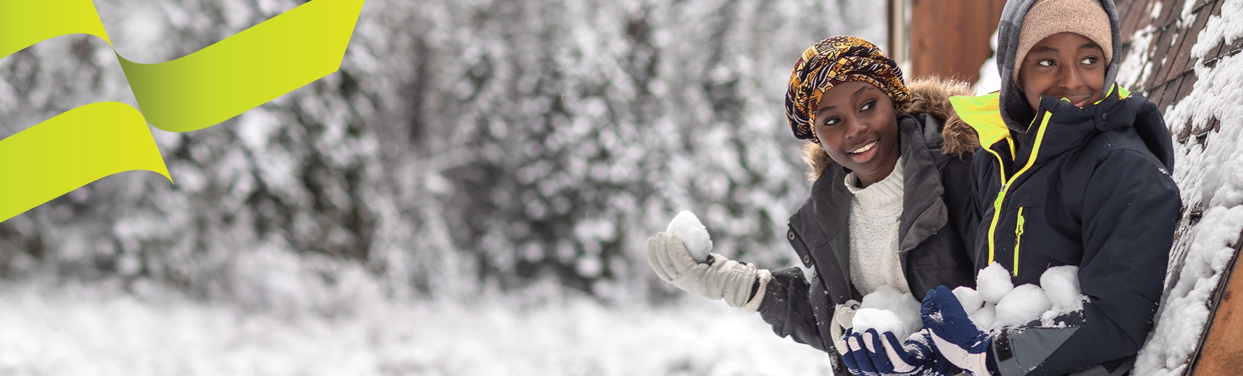 kids with snowballs