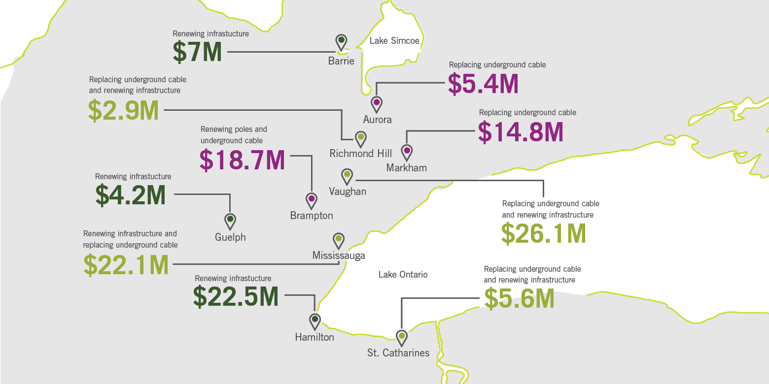 Alectra's 2023 Capital Plan Construction Map