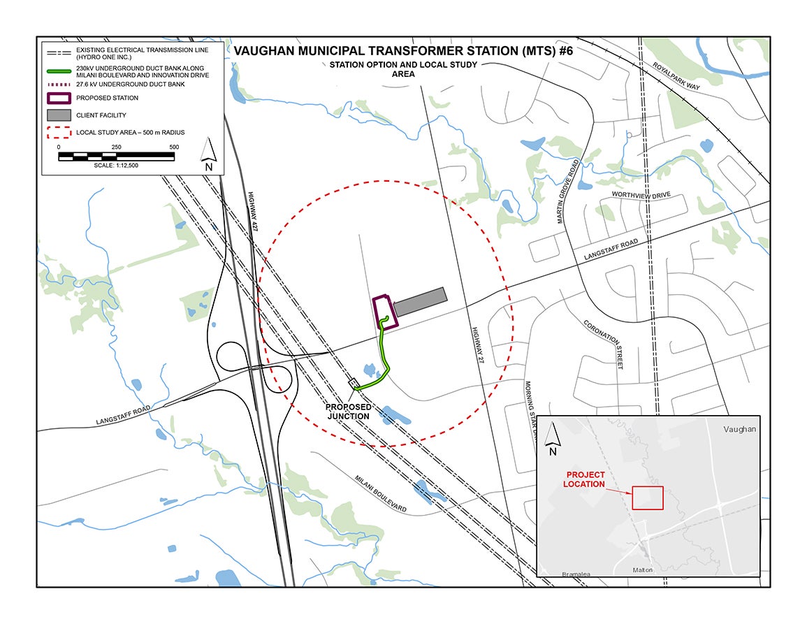 vaughan municipal transformer station #6 map