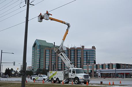 work being conducted on power-lines