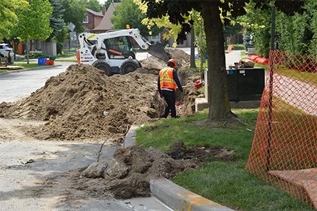 work being conducted on underground lines